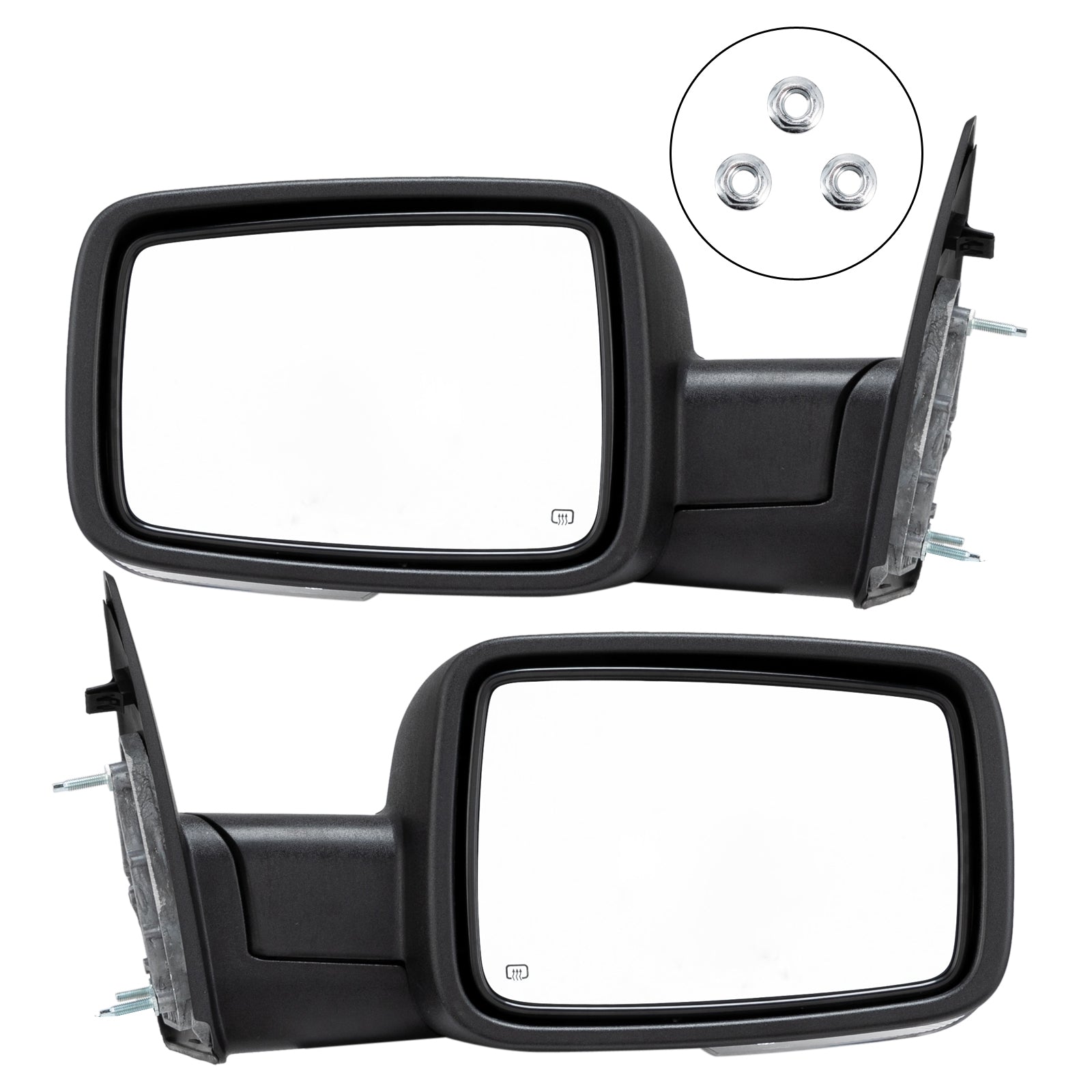 Fits 2009-2012 Dodge Ram 1500 LED Signal Power Heated Foldable Side Mirrors Pair - Premium Automotive from Rapidvehicles - Just $249.99! Shop now at Rapidvehicles