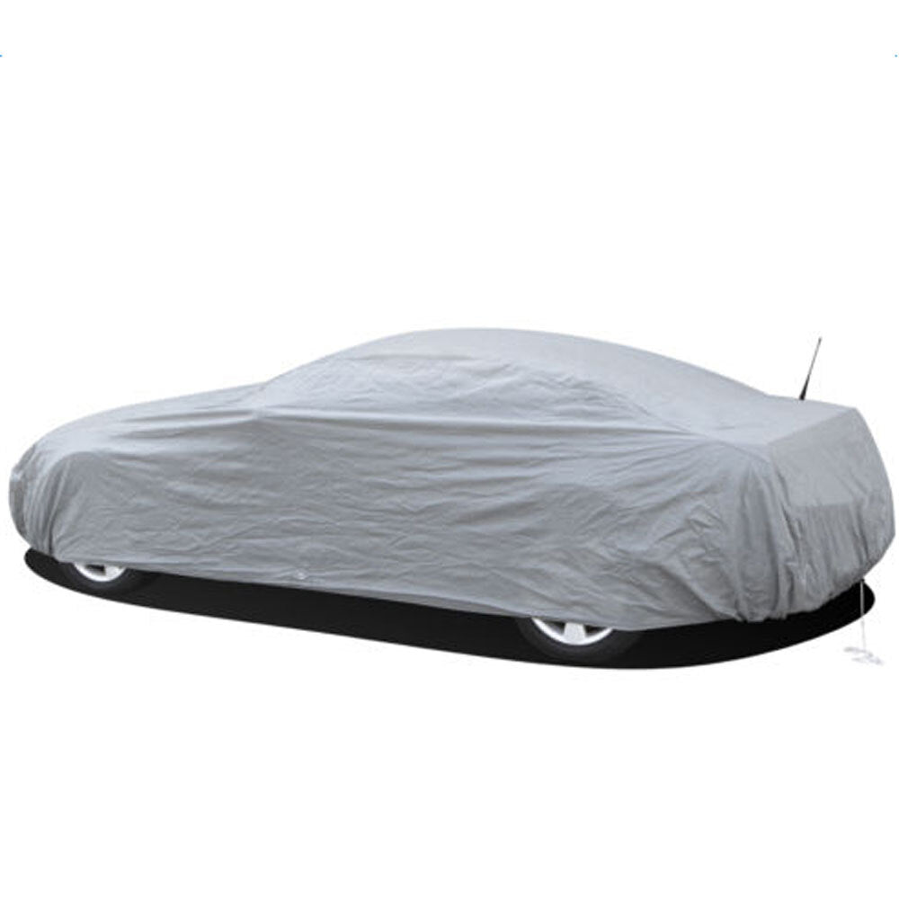 Weatherproof PEVA Car Protective Cover with Reflective Light Silver Gray L - Premium Automotive from Rapidvehicles - Just $45.99! Shop now at Rapidvehicles