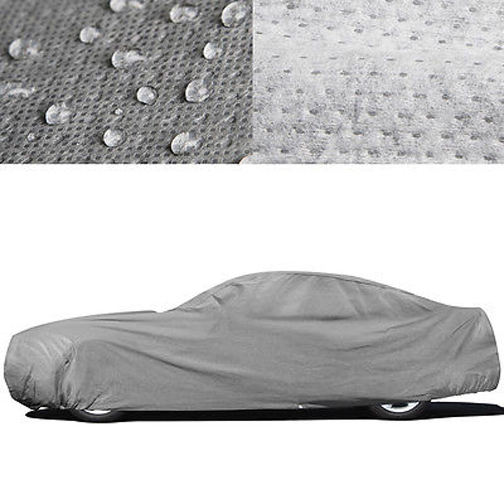 Weatherproof PEVA Car Protective Cover with Reflective Light Silver Gray L - Premium Automotive from Rapidvehicles - Just $40.99! Shop now at Rapidvehicles