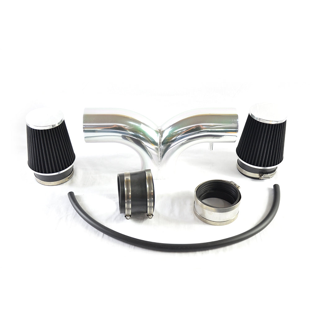 Double-barrelled Intake Pipe with Air Filter for Dodge/Jeep 1999-2004 V8 4.7L Black - Premium Automotive from Rapidvehicles - Just $70.99! Shop now at Rapidvehicles