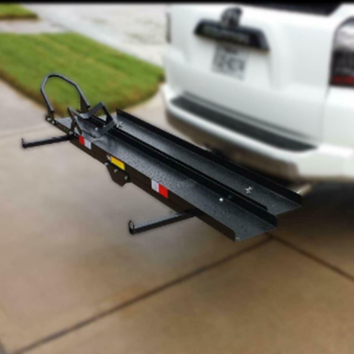 600 LBS Motorcycle Carrier Dirt Bike Rack Heavy Duty with Loading Ramp - Premium Automotive from Rapidvehicles - Just $305.99! Shop now at Rapidvehicles