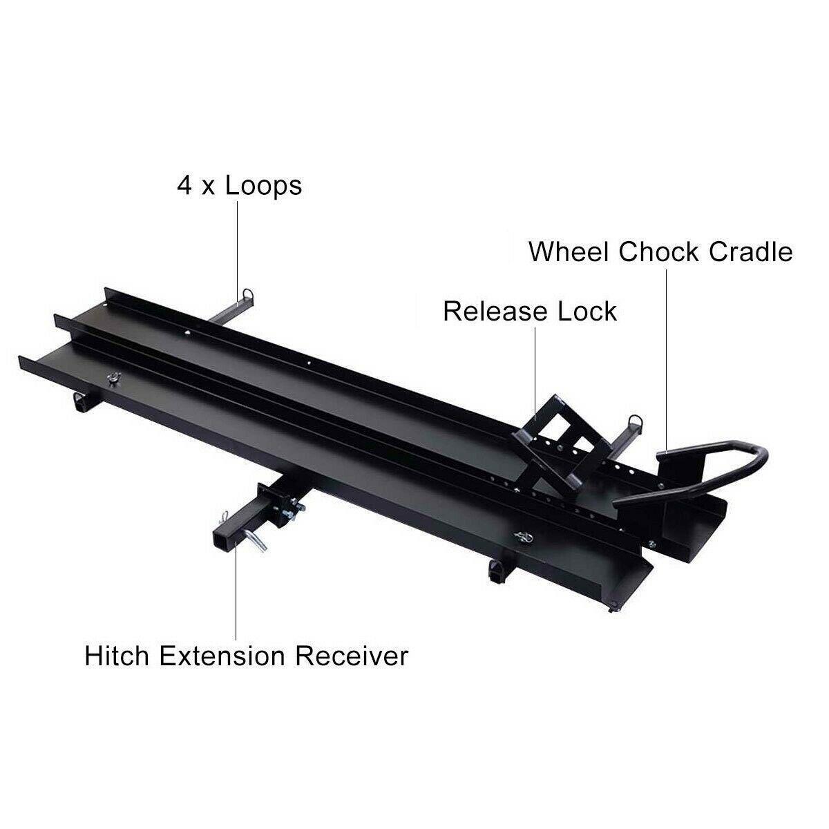 600 LBS Motorcycle Carrier Dirt Bike Rack Heavy Duty with Loading Ramp - Premium Automotive from Rapidvehicles - Just $305.99! Shop now at Rapidvehicles