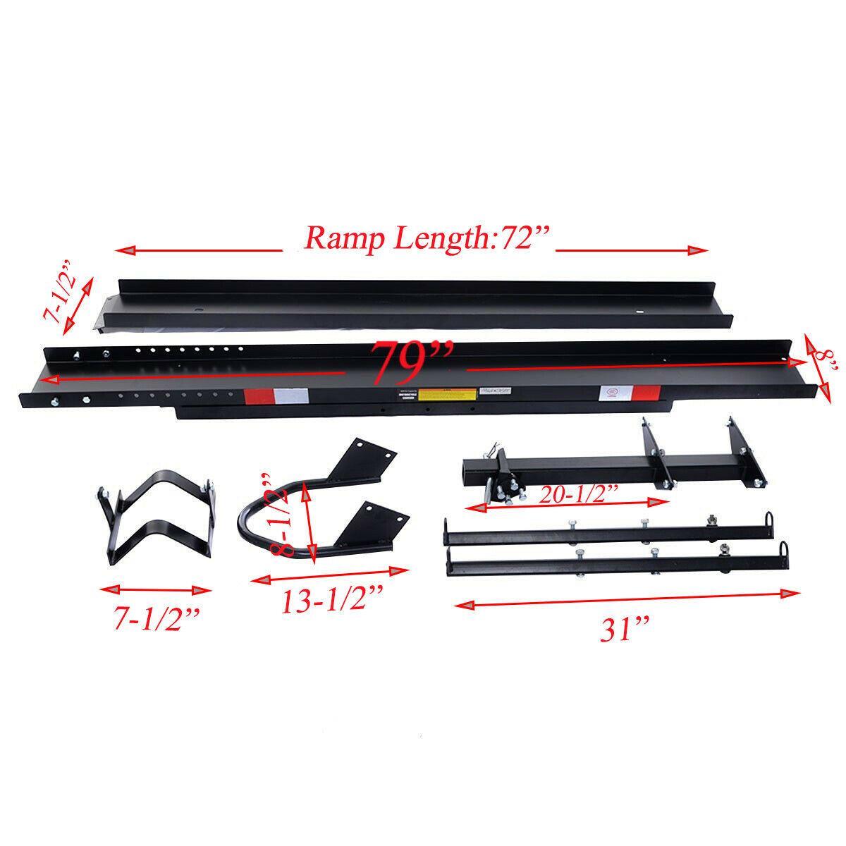 600 LBS Motorcycle Carrier Dirt Bike Rack Heavy Duty with Loading Ramp - Premium Automotive from Rapidvehicles - Just $305.99! Shop now at Rapidvehicles