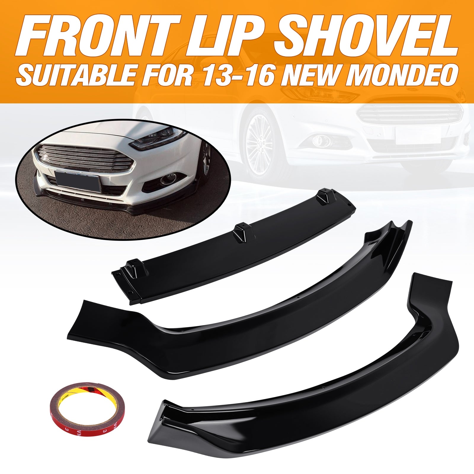 Front Bumper Spoiler Front Lip Body Kit Fit For Ford Fusion Mondeo 2013-2016 - Premium Automotive from Rapidvehicles - Just $57.99! Shop now at Rapidvehicles