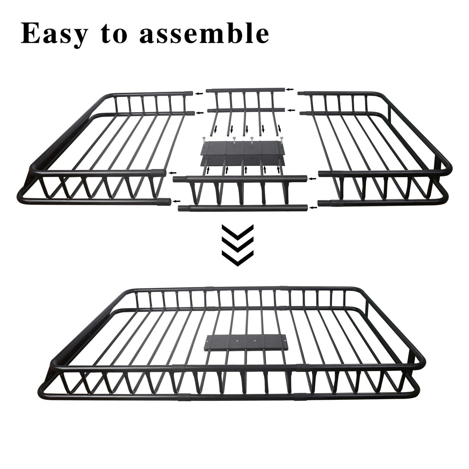 64" Universal Roof Rack w/Extension Cargo SUV Top Luggage Carrier Basket Holder - Premium Automotive from Rapidvehicles - Just $216.99! Shop now at Rapidvehicles