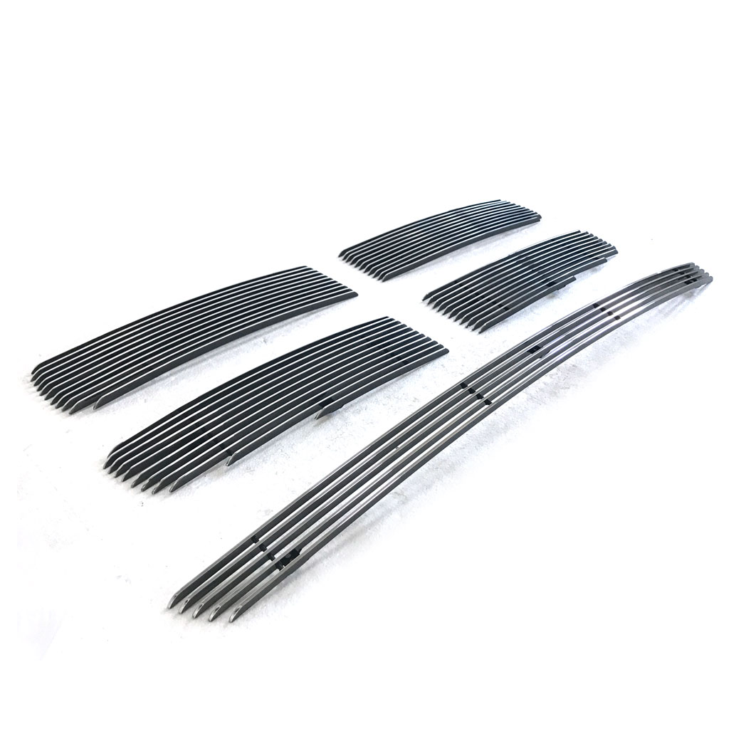 4pcs Main Upper + 1pc Lower Bumper Polished Aluminum Car Grille for Dodge Ram 02-05 Chrome - Premium Automotive from Rapidvehicles - Just $112.99! Shop now at Rapidvehicles