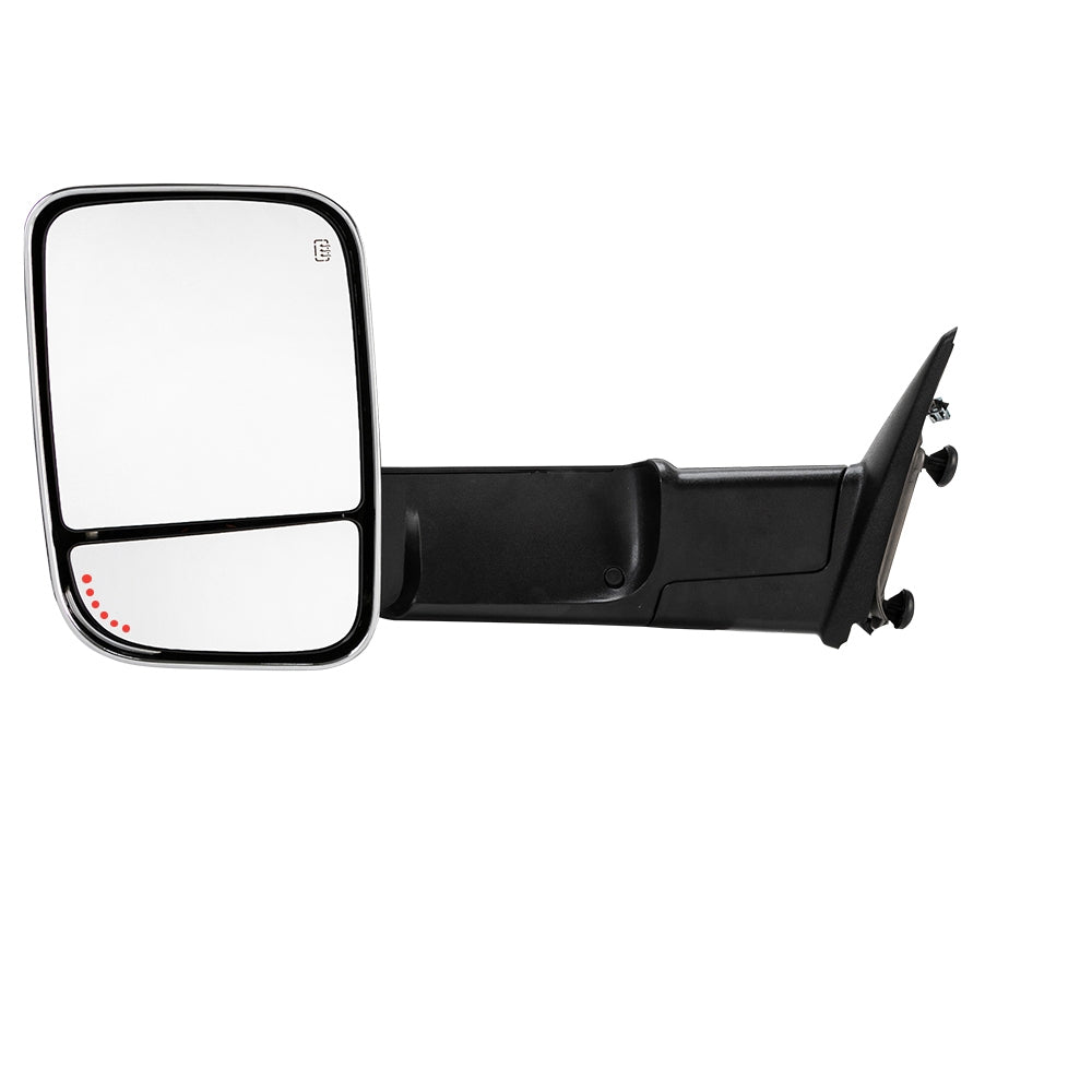 For 09-17 Dodge Ram 1500 2500 3500 Chrome Power Heated Puddle Signal Tow Mirrors - Premium Automotive from Rapidvehicles - Just $259.99! Shop now at Rapidvehicles