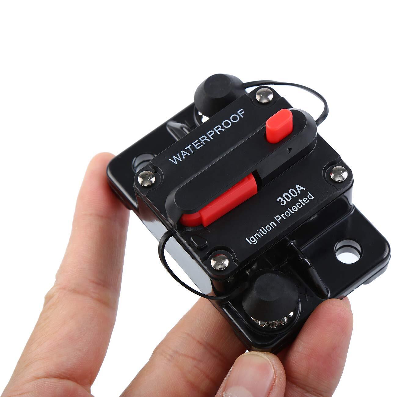 Ambienceo 300 Amp Waterproof Circuit Breaker with Manual Reset for Motor Auto Car Marine Boat Bike Stereo Audio 12V-48V DC - Premium Automotive from Rapidvehicles - Just $17.99! Shop now at Rapidvehicles