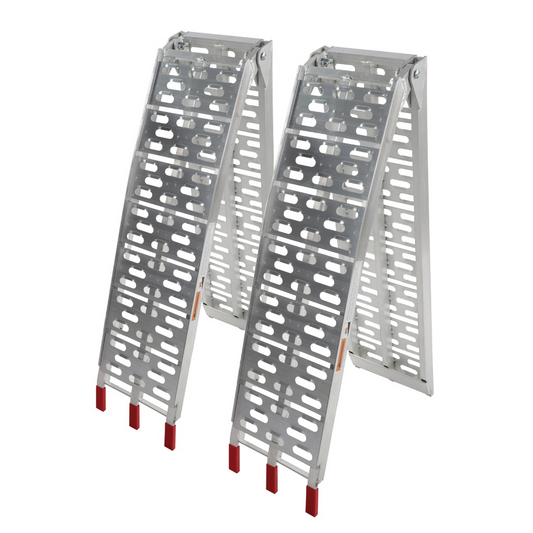 2pcs Aluminum Folding ATV Ramps Silver - Premium Automotive from Rapidvehicles - Just $276.99! Shop now at Rapidvehicles