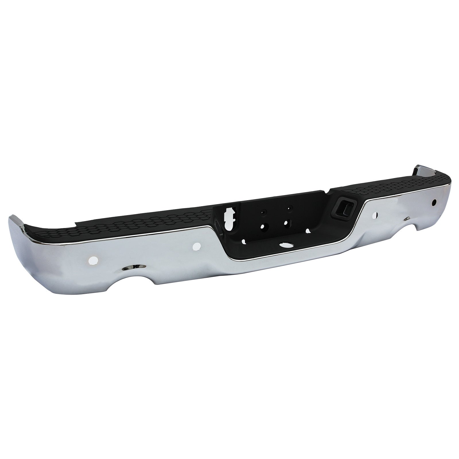 Pickup Rear Bumper  Dodge Ram 1500 2010-2012-Silver/Steel/Hole/With Dual Vents - Premium Automotive from Rapidvehicles - Just $390.99! Shop now at Rapidvehicles