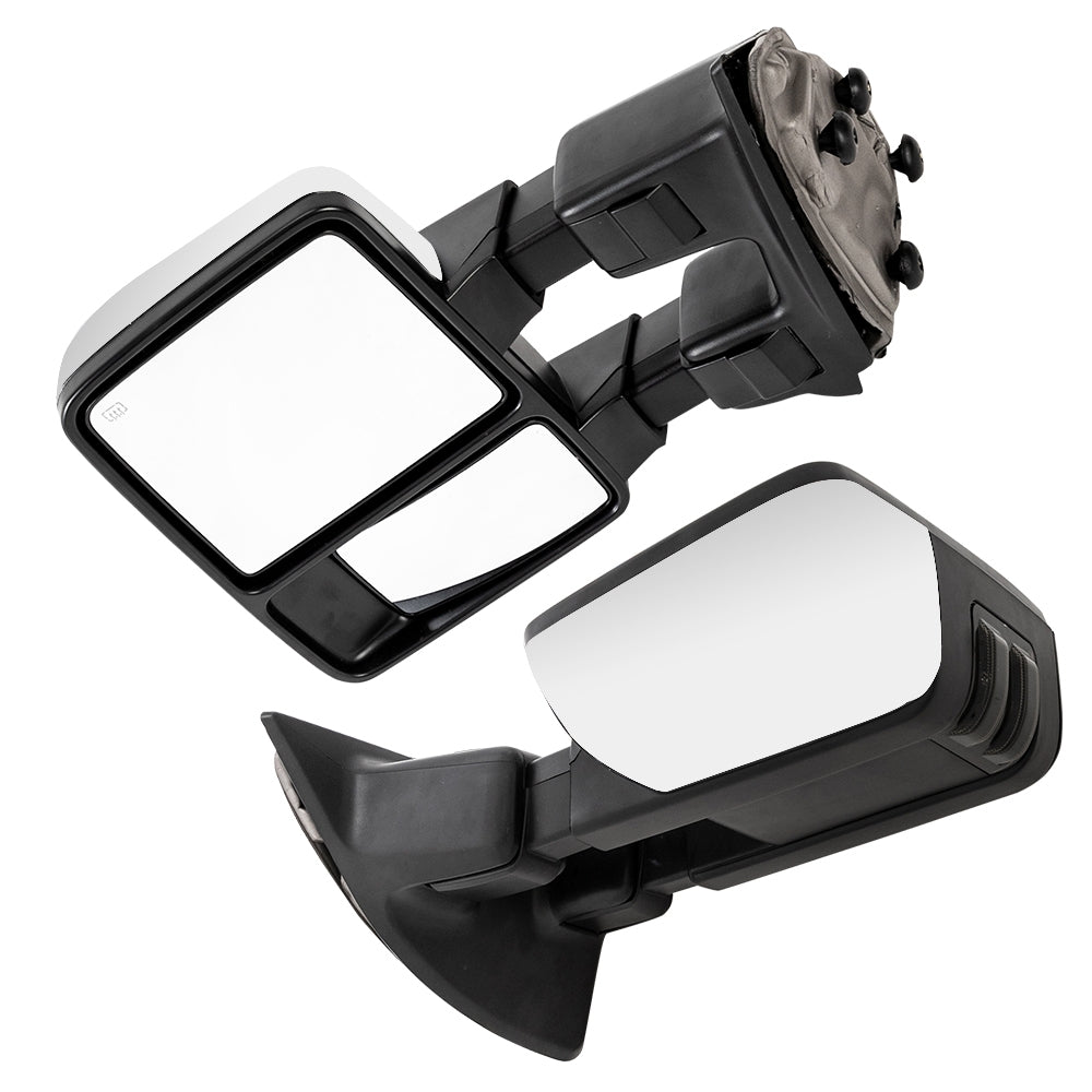 For 09-17 Dodge Ram 1500 2500 3500 Chrome Power Heated Puddle Signal Tow Mirrors - Premium Automotive from Rapidvehicles - Just $244.99! Shop now at Rapidvehicles