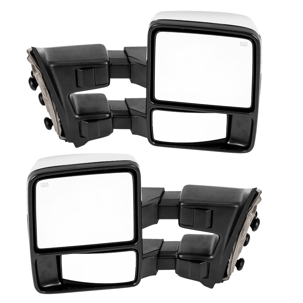 For 09-17 Dodge Ram 1500 2500 3500 Chrome Power Heated Puddle Signal Tow Mirrors - Premium Automotive from Rapidvehicles - Just $244.99! Shop now at Rapidvehicles