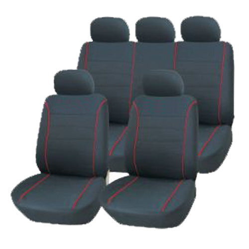 9pcs General Seasons 5 Seats Car Seat Covers Set Gray & Black - Premium Automotive from Rapidvehicles - Just $73.99! Shop now at Rapidvehicles