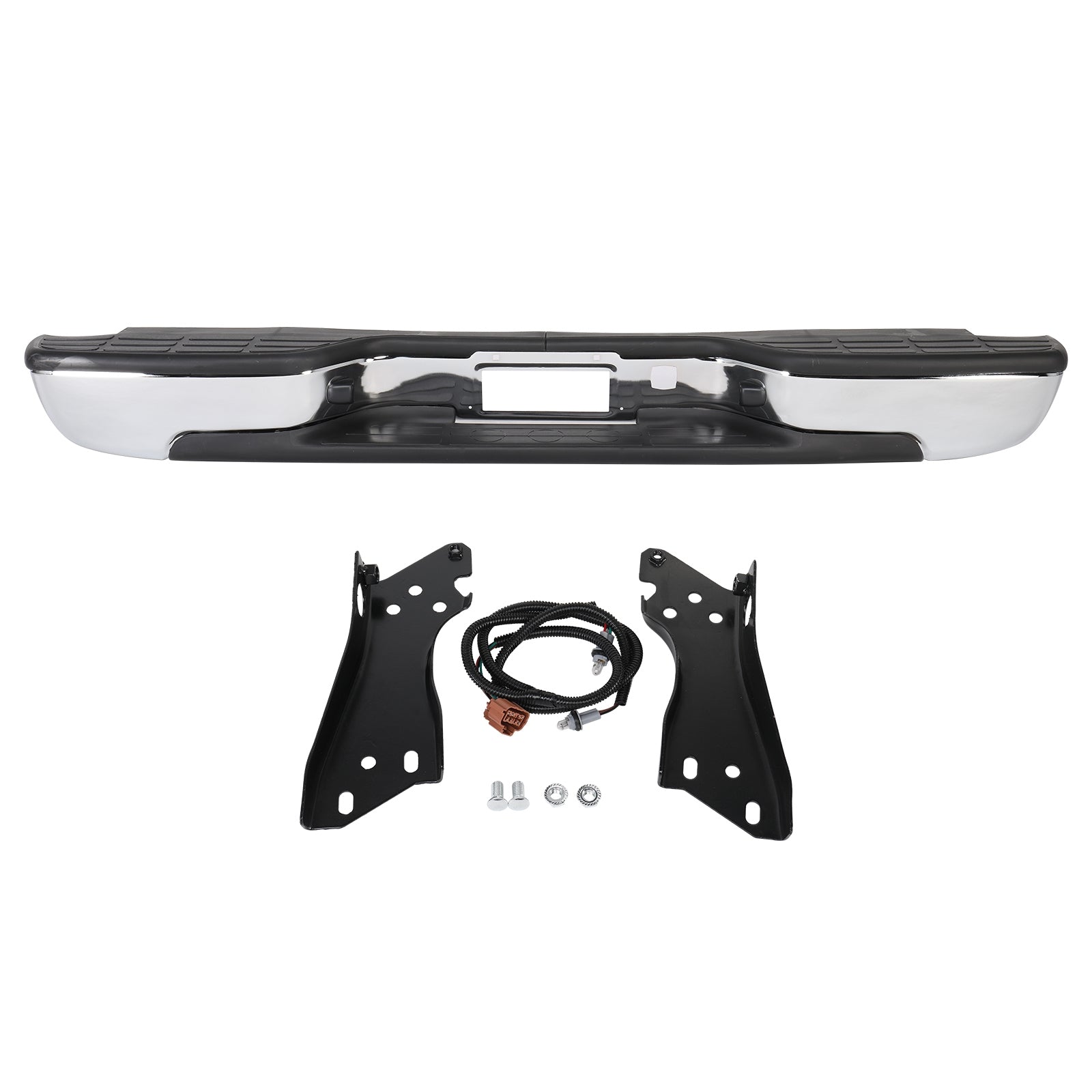 Pickup Rear Bumper 2 Chevrolet Silverado 1500 1999-2007 - Silver/Steel - Premium Automotive from Rapidvehicles - Just $192.99! Shop now at Rapidvehicles