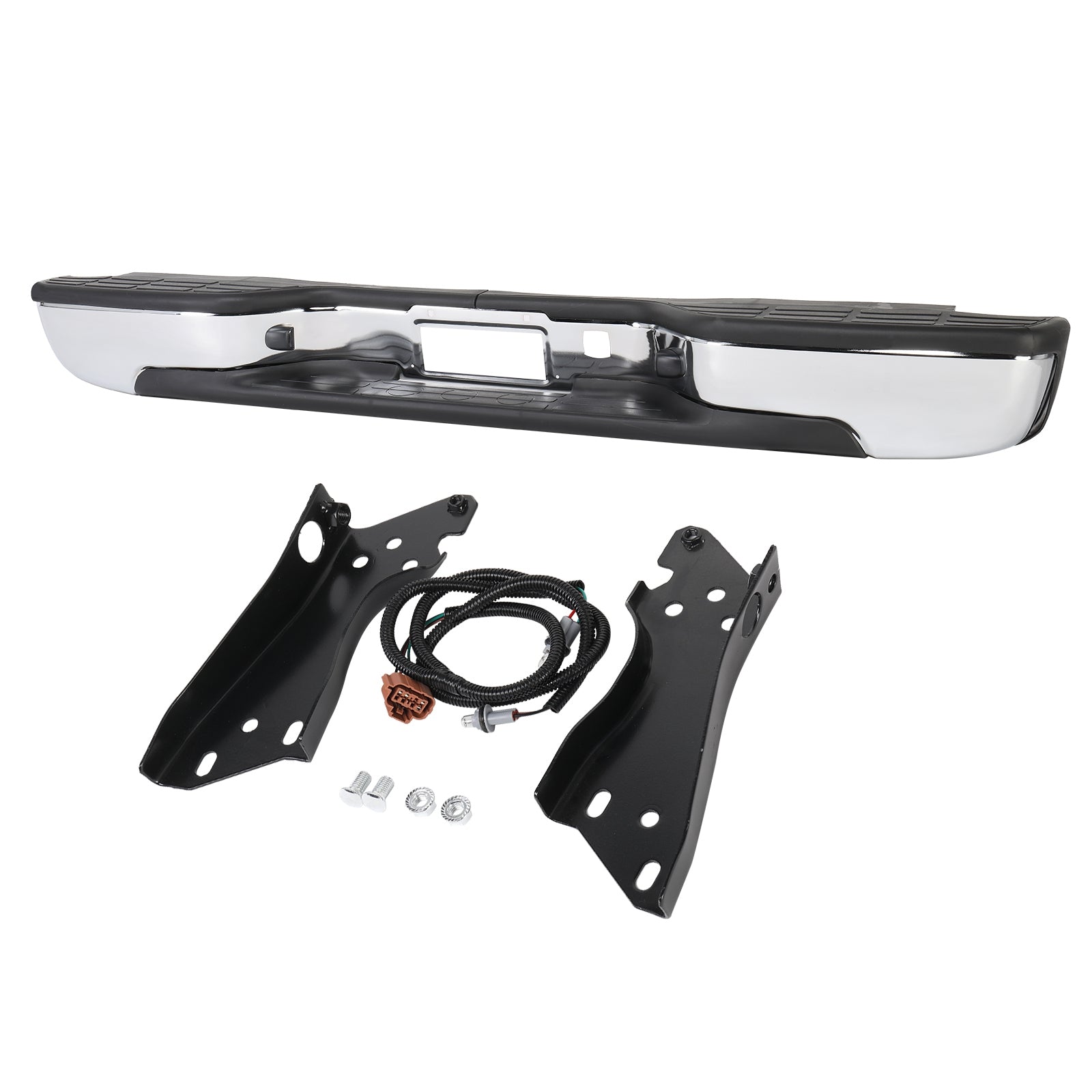 Pickup Rear Bumper 2 Chevrolet Silverado 1500 1999-2007 - Silver/Steel - Premium Automotive from Rapidvehicles - Just $192.99! Shop now at Rapidvehicles