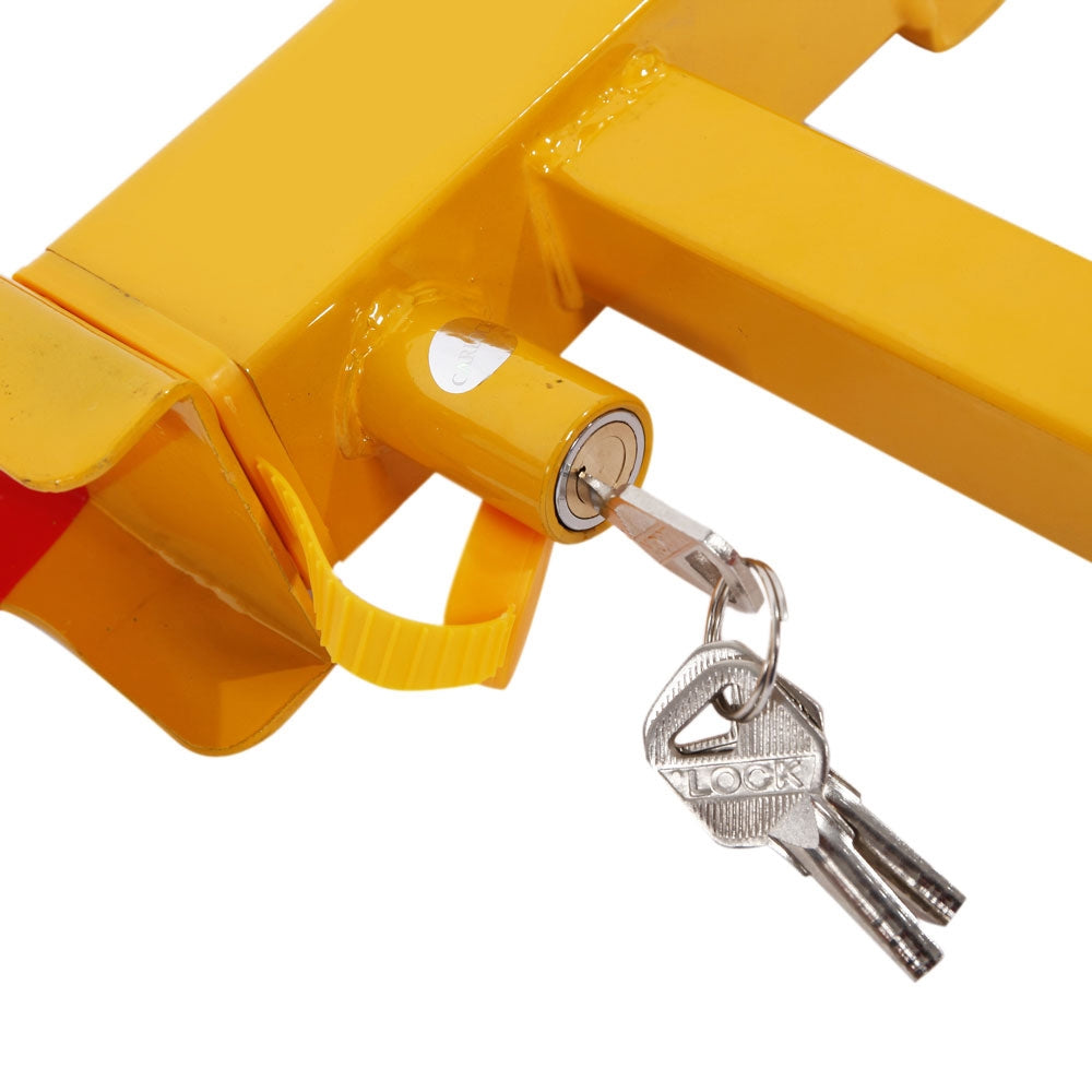 Professional Thickened Cold-roll Steel Car Anti-theft Wheel Lock 370A Red & Yellow - Premium Automotive from Rapidvehicles - Just $39.99! Shop now at Rapidvehicles