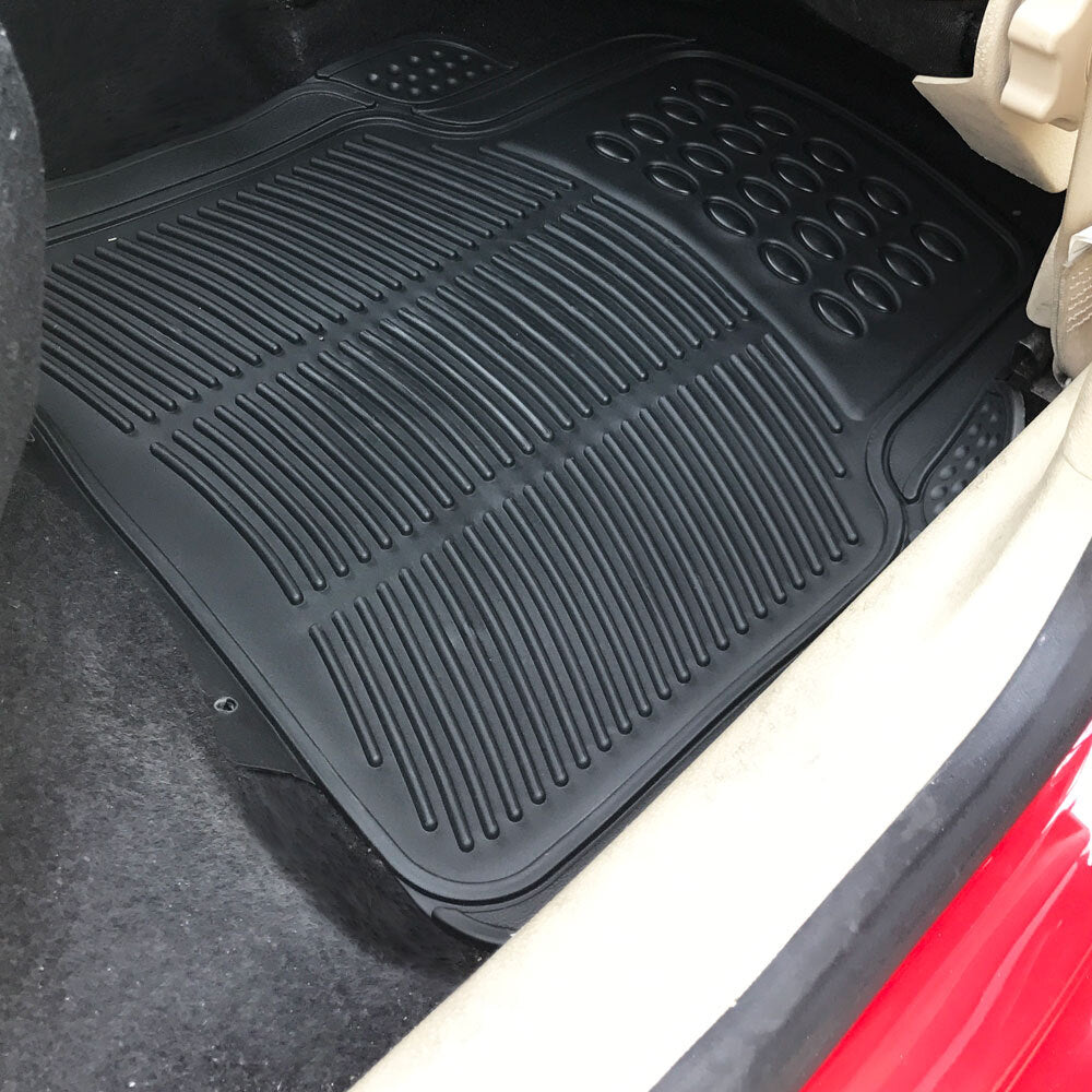 4pcs Replacement Anti-slip Rubber Car Floor Mats Black - Premium Automotive from Rapidvehicles - Just $28.99! Shop now at Rapidvehicles