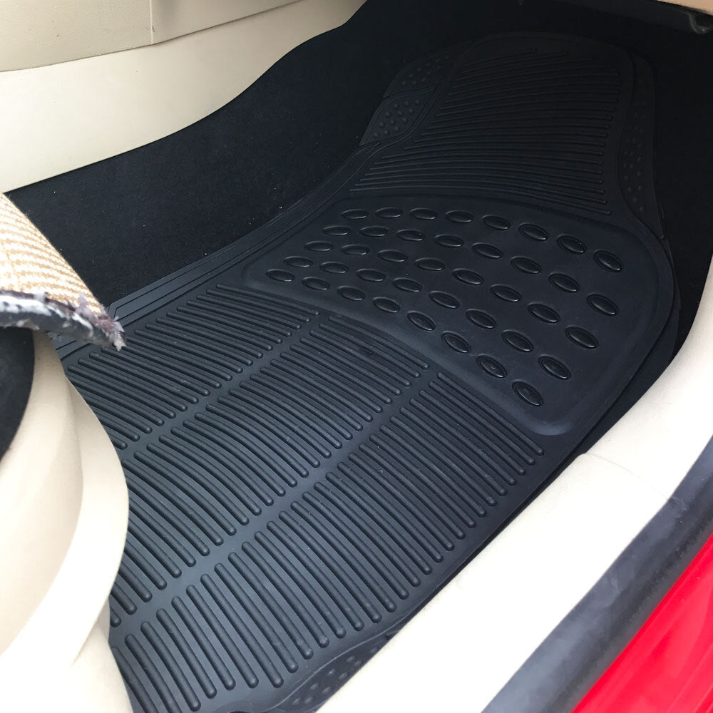 4pcs Replacement Anti-slip Rubber Car Floor Mats Black - Premium Automotive from Rapidvehicles - Just $28.99! Shop now at Rapidvehicles