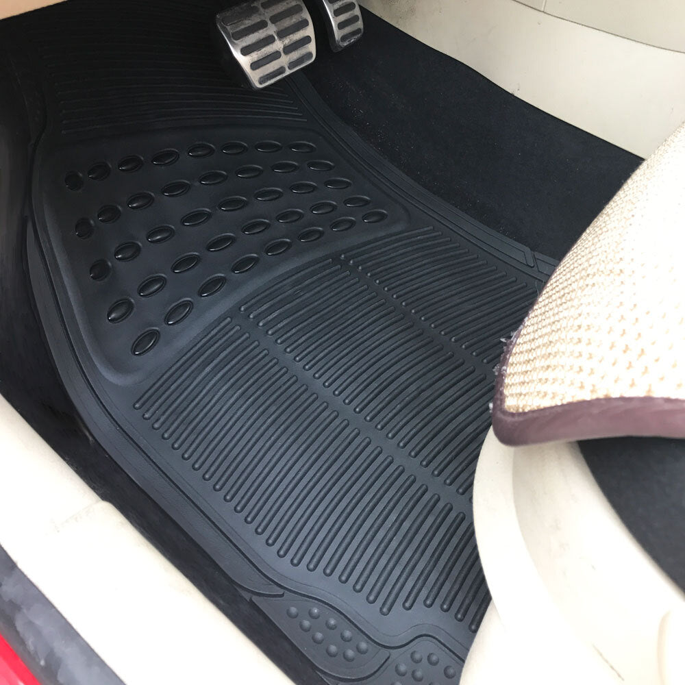 4pcs Replacement Anti-slip Rubber Car Floor Mats Black - Premium Automotive from Rapidvehicles - Just $28.99! Shop now at Rapidvehicles