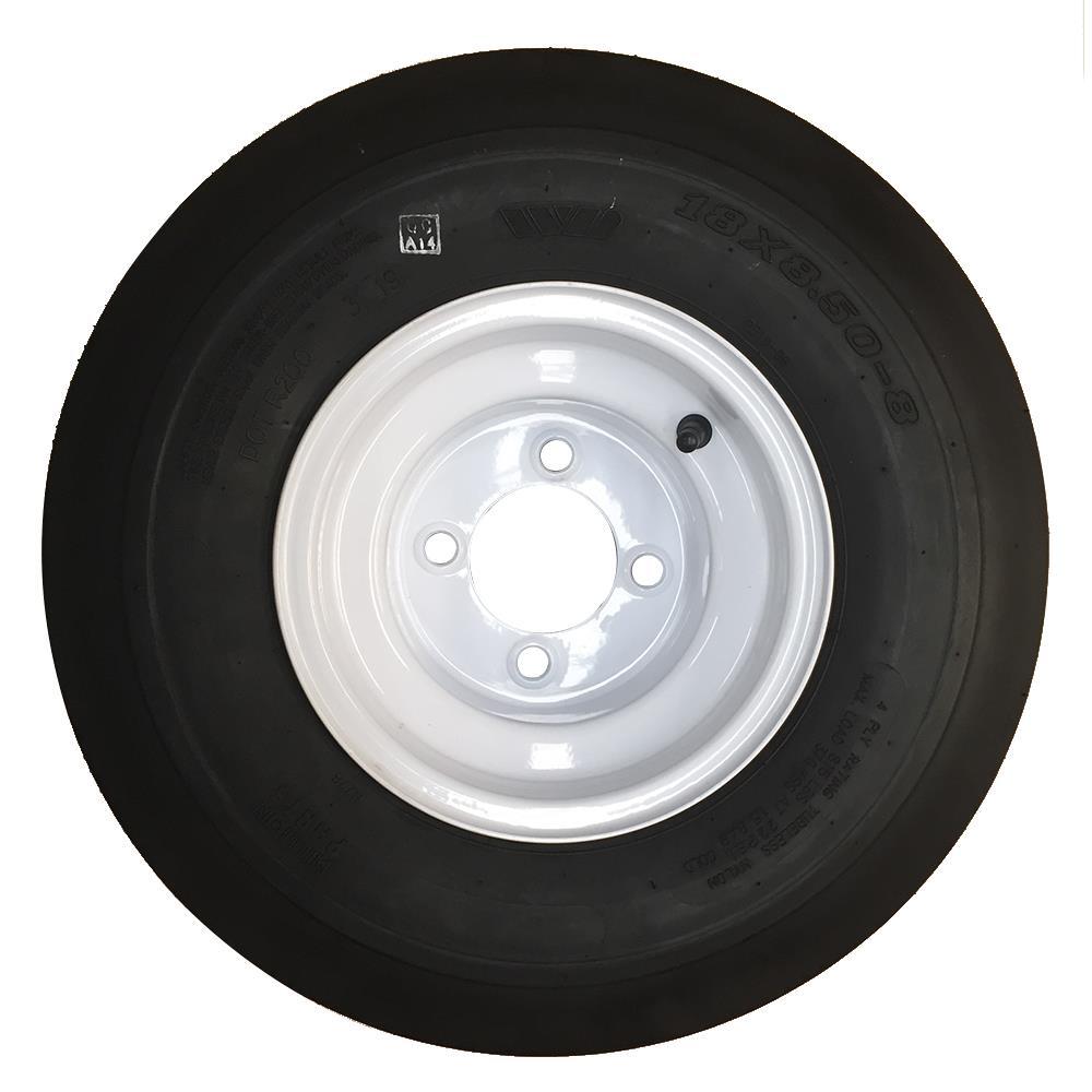 18x8.50-8 LRB 4 PR Bias Golf Cart Tires 4 Lug White Wheel P510 - Premium Automotive from Rapidvehicles - Just $167.99! Shop now at Rapidvehicles