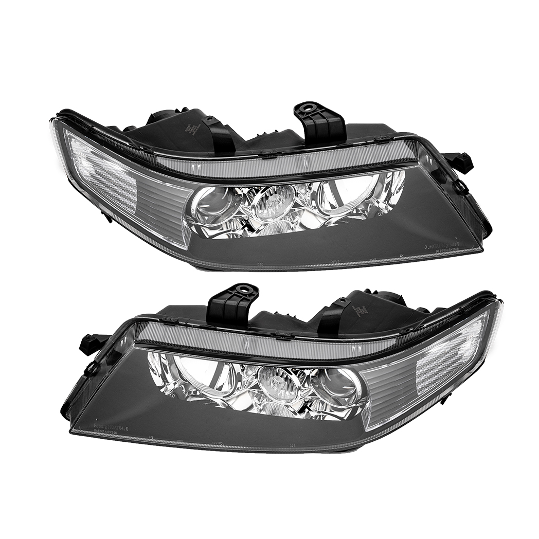 Set of (2) Headlights Halogen  Factory Black Clear for 2004-2008 - Premium Automotive from Rapidvehicles - Just $225.99! Shop now at Rapidvehicles