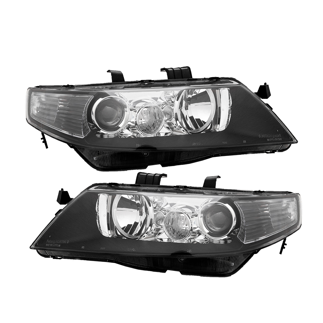 Set of (2) Headlights Halogen  Factory Black Clear for 2004-2008 - Premium Automotive from Rapidvehicles - Just $225.99! Shop now at Rapidvehicles