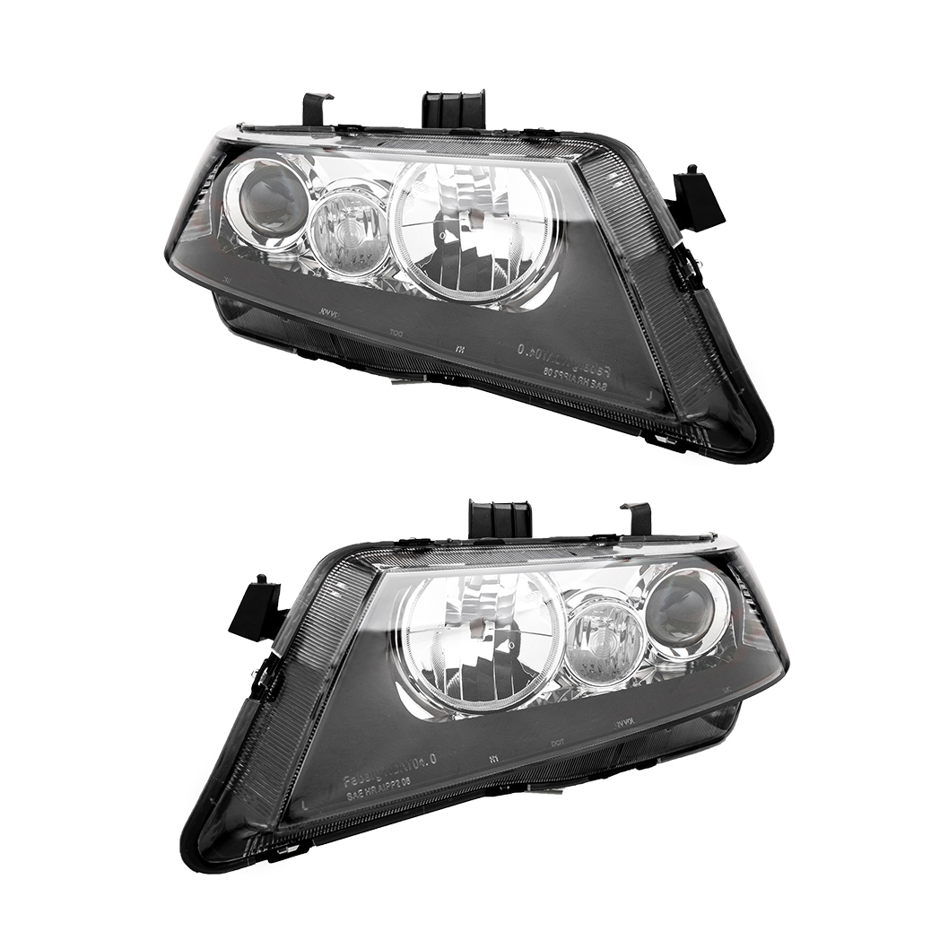 Set of (2) Headlights Halogen  Factory Black Clear for 2004-2008 - Premium Automotive from Rapidvehicles - Just $225.99! Shop now at Rapidvehicles