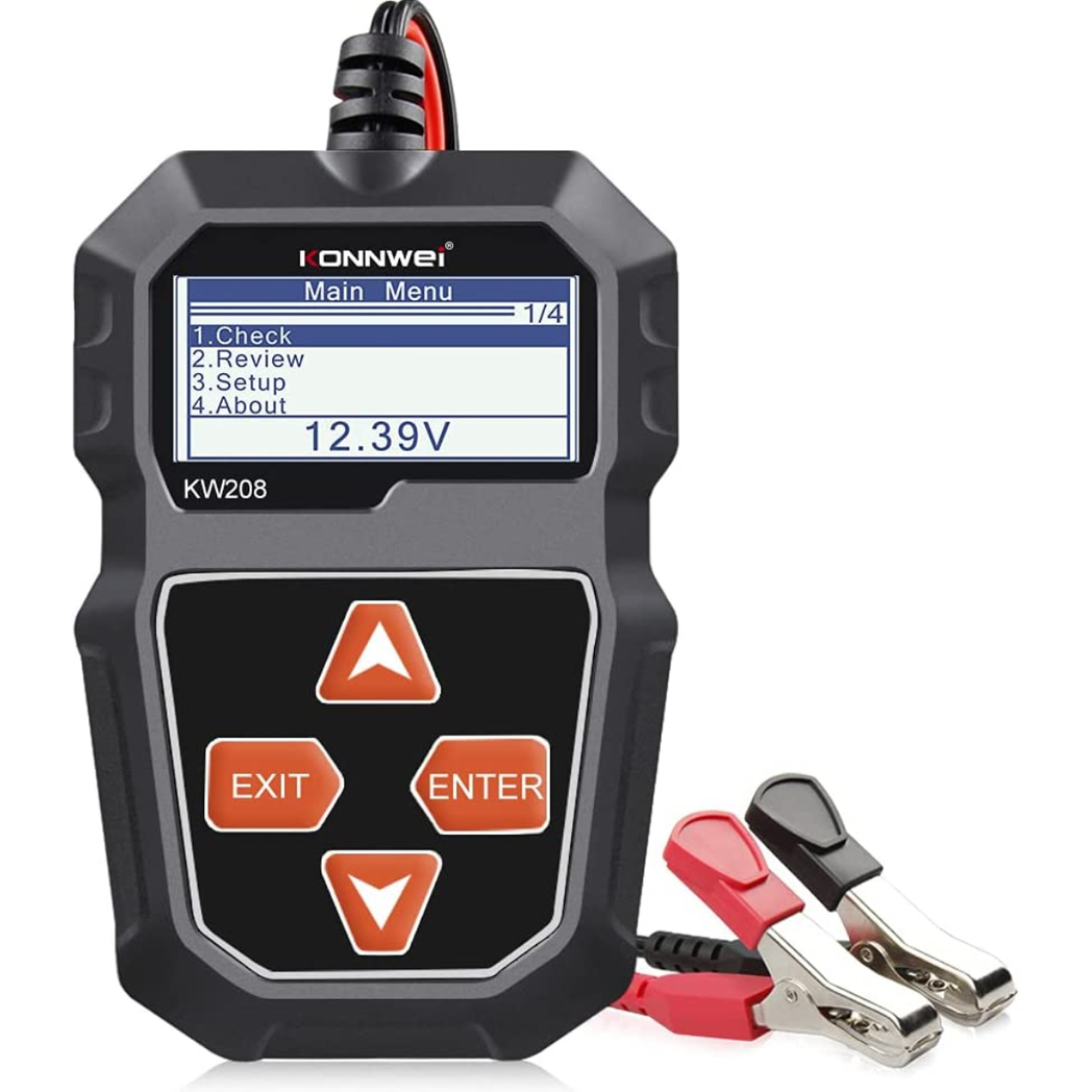 KONNWEI KW208 12V Car Battery Tester, 100-2000 CCA Load Tester Automotive Alternator Tester Digital Auto Battery Analyzer Charging Cranking System Tester for Car Truck Marine Motorcycle SUV Boat - Premium Automotive from Rapidvehicles - Just $46.99! Shop now at Rapidvehicles