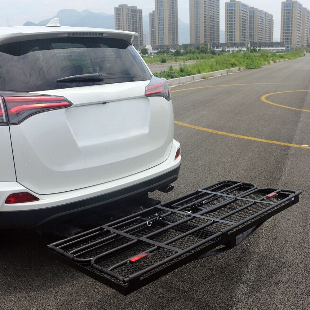 60" Portable Folding Cargo Carrier Black - Premium Automotive from Rapidvehicles - Just $347.99! Shop now at Rapidvehicles