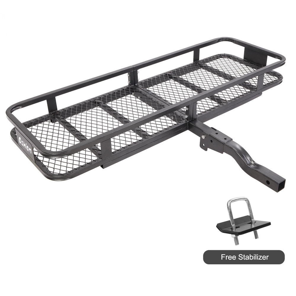 Hitch Mounted Folding Cargo Carrier Car SUV Truck Basket Luggage Durable 500lbs - Premium Automotive from Rapidvehicles - Just $182.99! Shop now at Rapidvehicles