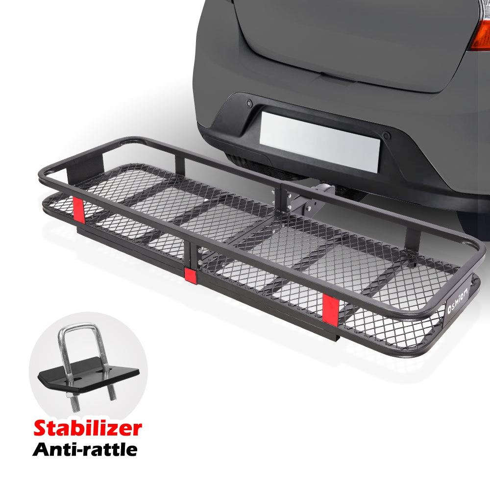 Hitch Mounted Folding Cargo Carrier Car SUV Truck Basket Luggage Durable 500lbs - Premium Automotive from Rapidvehicles - Just $259.99! Shop now at Rapidvehicles