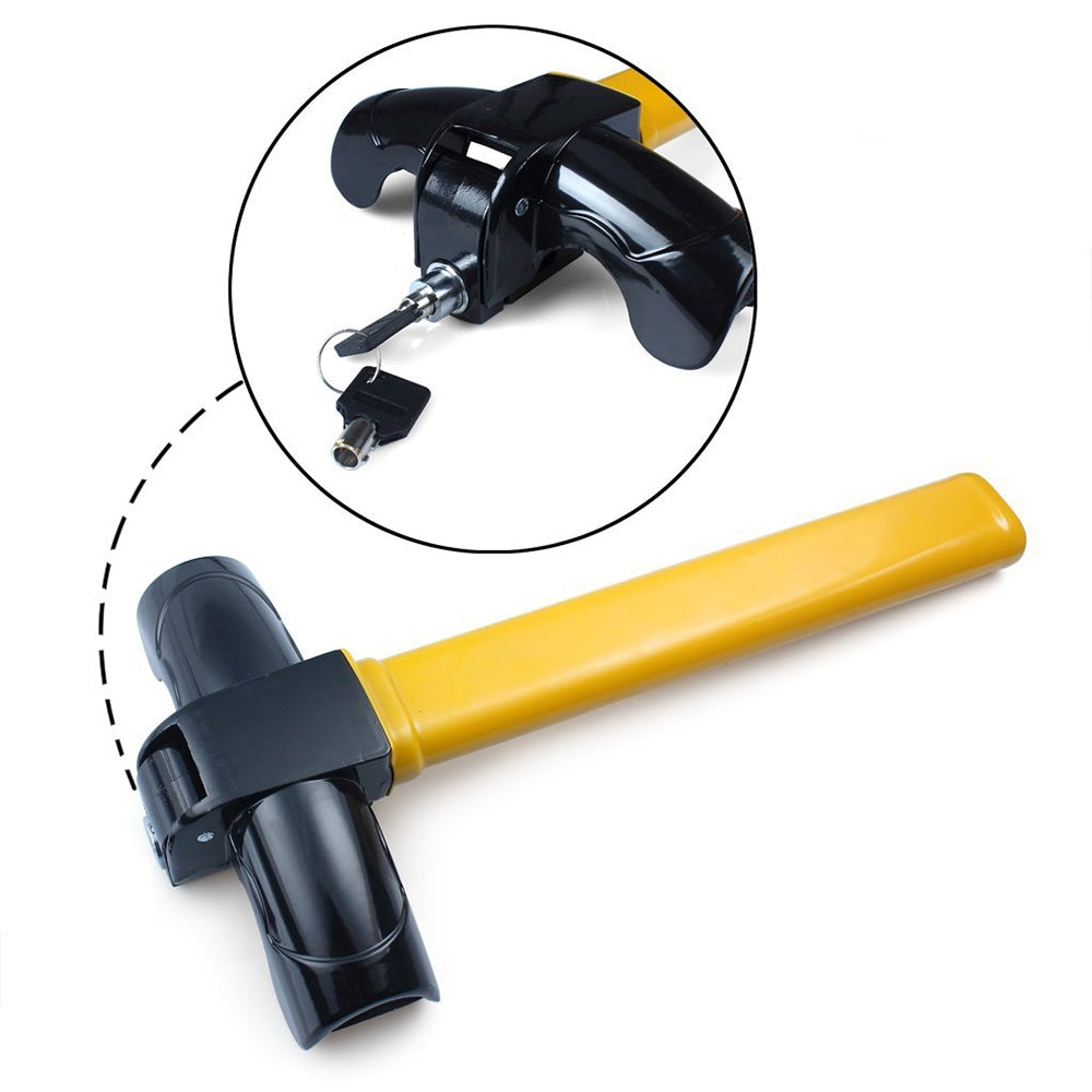 6005# Premium Car Steering Wheel Lock with Keys Yellow - Premium Automotive from Rapidvehicles - Just $28.99! Shop now at Rapidvehicles