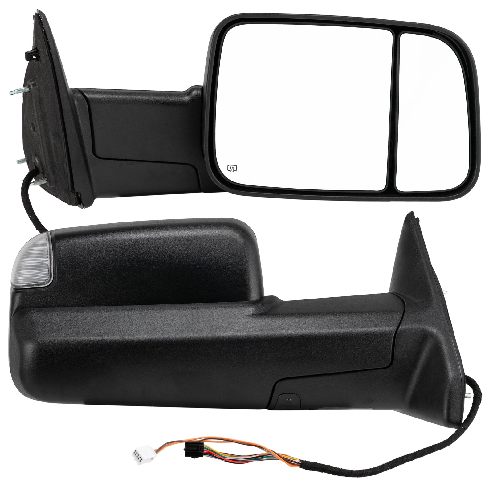 2013-2015 Dodge Ram 1500 2500 Power Heated Flip Up Towing Mirrors w/LED Puddle - Premium Automotive from Rapidvehicles - Just $268.99! Shop now at Rapidvehicles