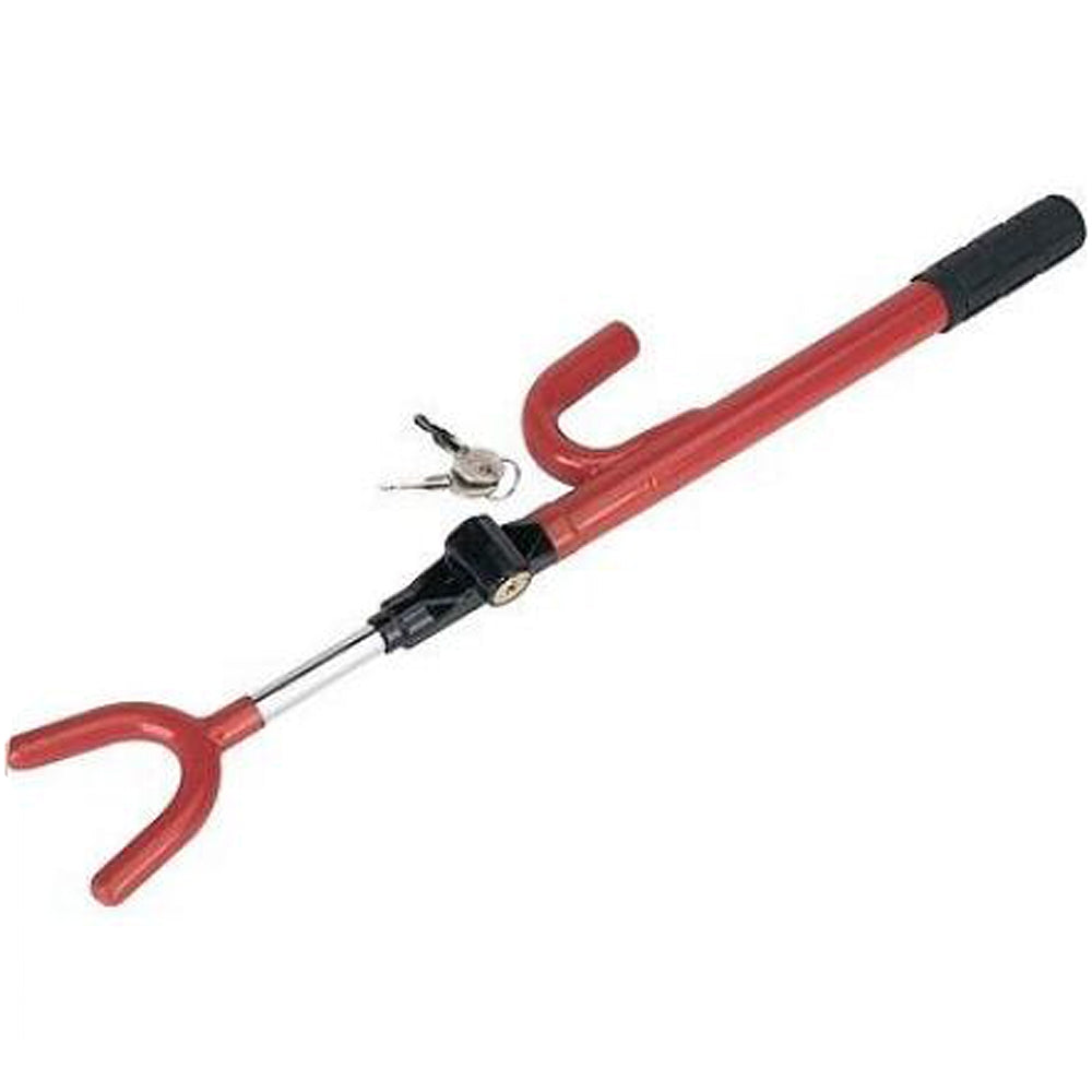 6008-2# Premium Car Steering Wheel Lock with Keys Red - Premium Automotive from Rapidvehicles - Just $29.99! Shop now at Rapidvehicles