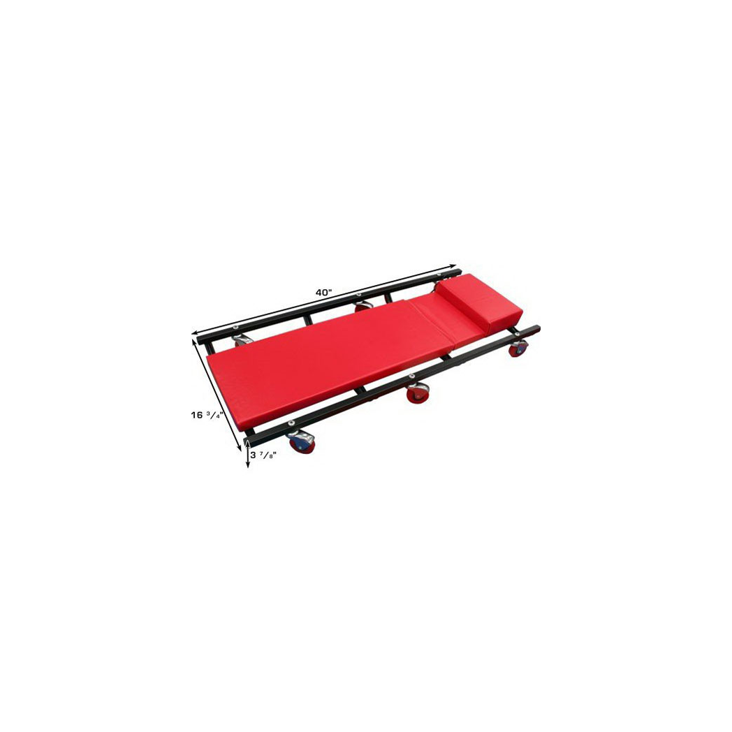 40" Ajustable Creeper for Car Repairing Red - Premium Automotive from Rapidvehicles - Just $84.99! Shop now at Rapidvehicles