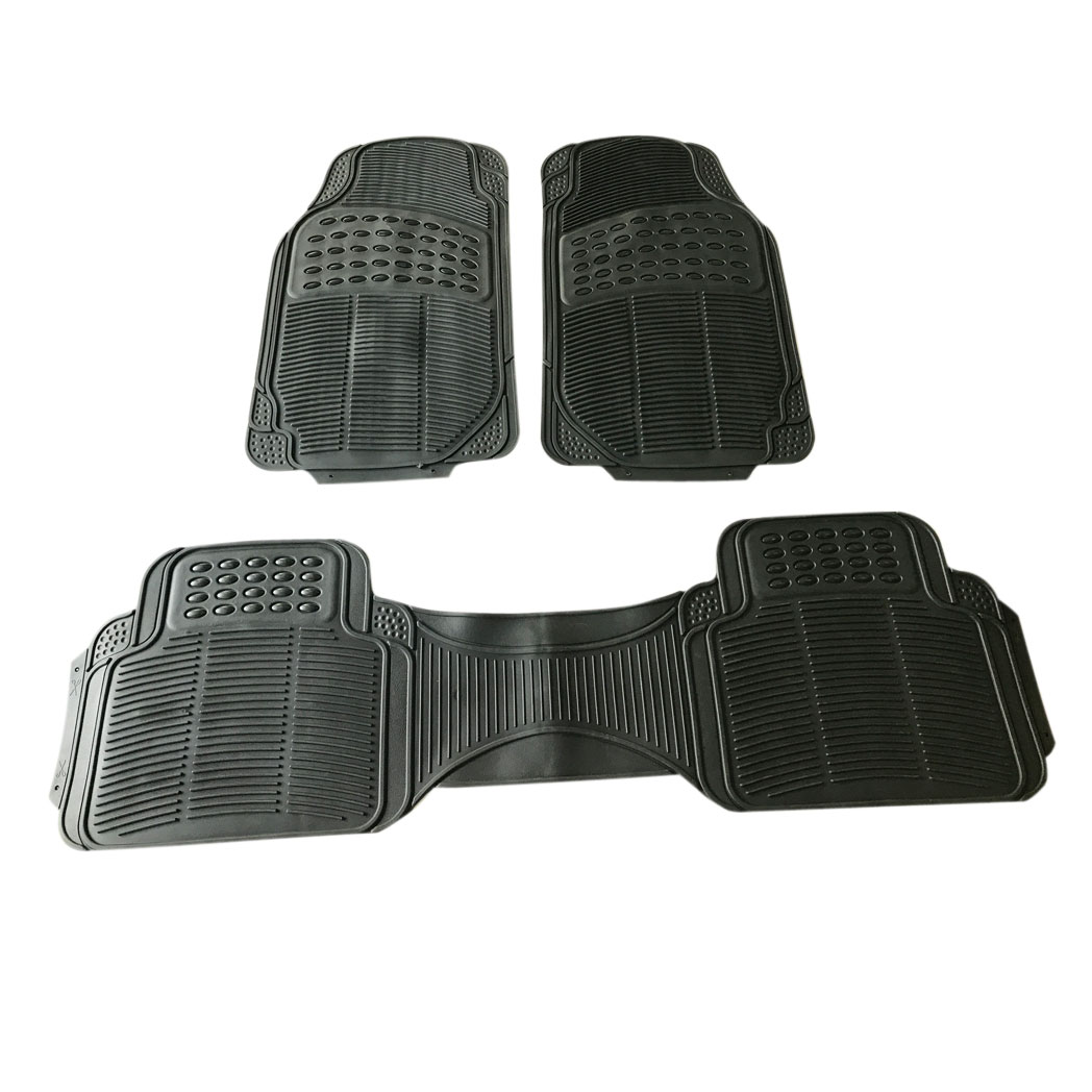 3pcs Replacement Anti-slip Rubber Car Floor Mats Black - Premium Automotive from Rapidvehicles - Just $43.99! Shop now at Rapidvehicles