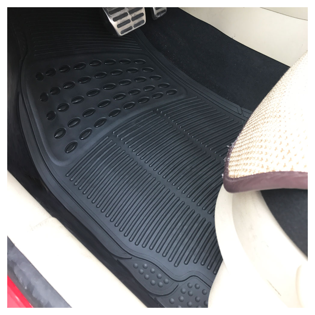 3pcs Replacement Anti-slip Rubber Car Floor Mats Black - Premium Automotive from Rapidvehicles - Just $43.99! Shop now at Rapidvehicles