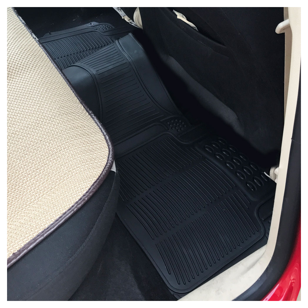 3pcs Replacement Anti-slip Rubber Car Floor Mats Black - Premium Automotive from Rapidvehicles - Just $43.99! Shop now at Rapidvehicles