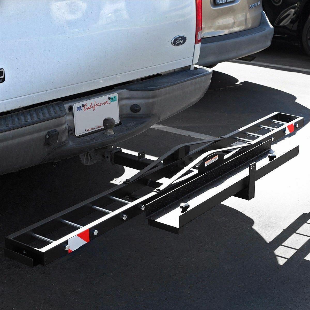 SH 1502 Hitch Mounted Steel Motorcycle Carrier Black - Premium Automotive from Rapidvehicles - Just $188.99! Shop now at Rapidvehicles