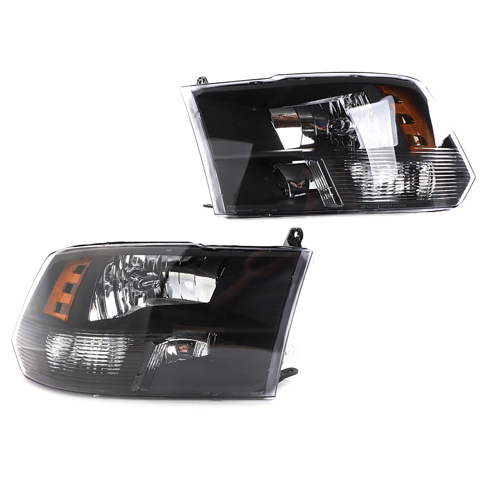 Left Right Headlights 68001485AG 68001484A for 09-17Dodge Ram 1500/2500/3500 BLK - Premium Automotive from Rapidvehicles - Just $319.99! Shop now at Rapidvehicles