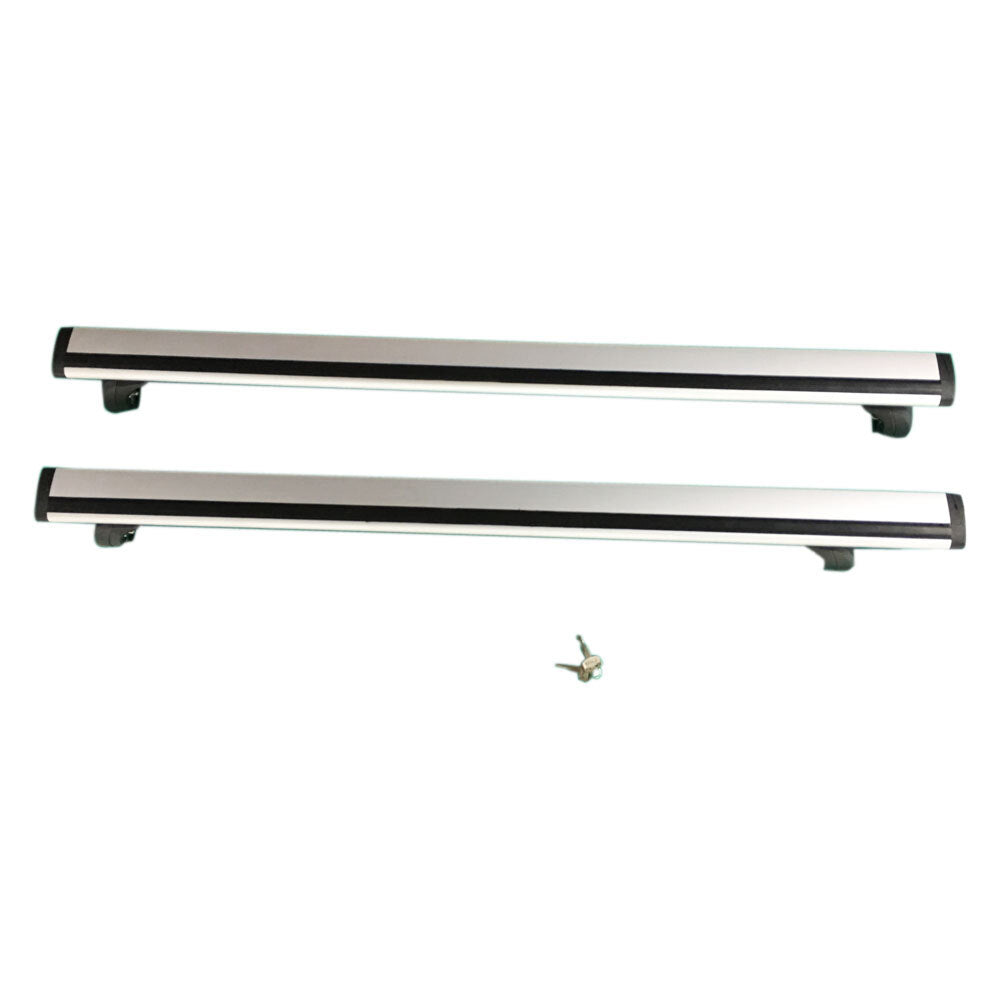 2 Pairs 48" Universal Aluminum Cargo Roof Rack with Lock Black - Premium Automotive from Rapidvehicles - Just $129.99! Shop now at Rapidvehicles