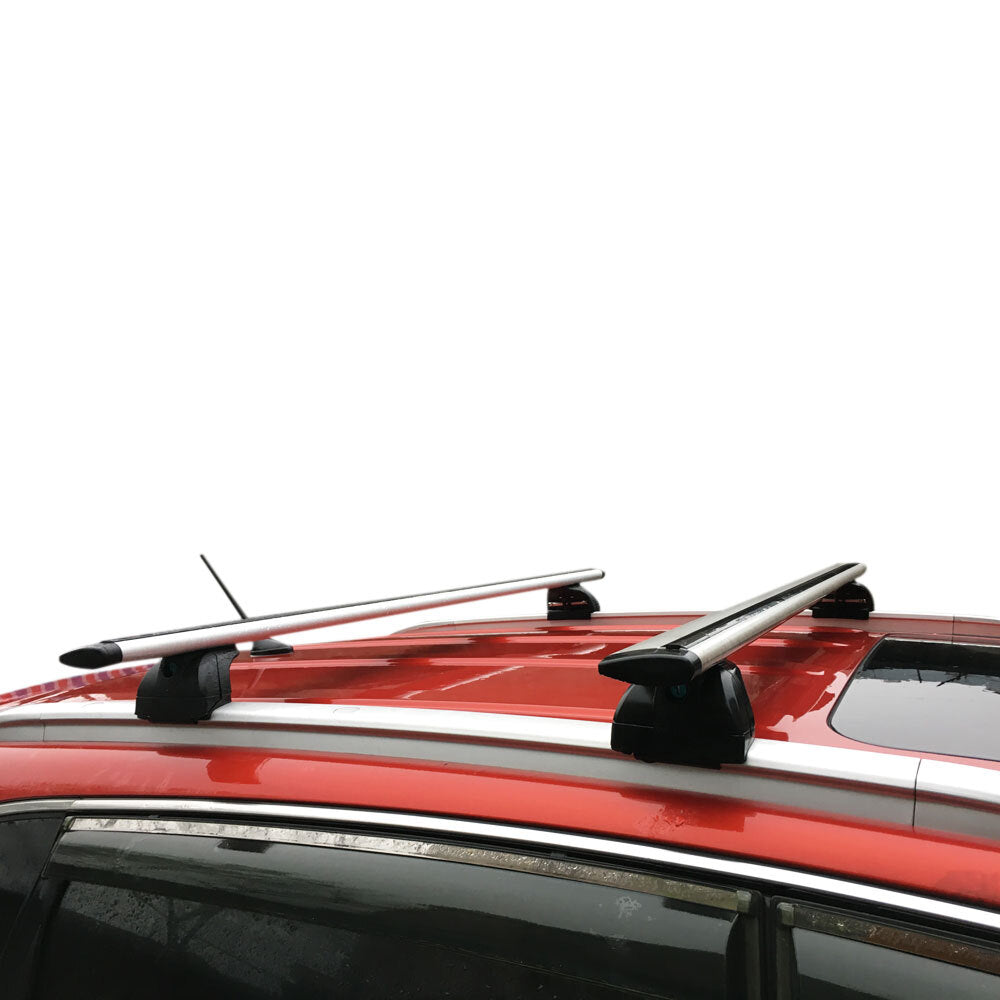 2 Pairs 48" Universal Aluminum Cargo Roof Rack with Lock Black - Premium Automotive from Rapidvehicles - Just $129.99! Shop now at Rapidvehicles