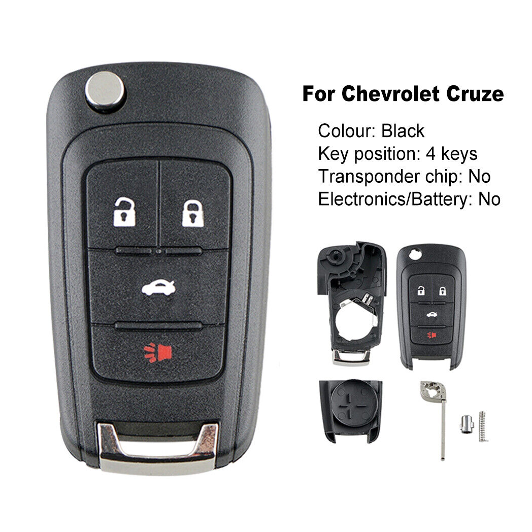 Replacement For 2010 2011 2012 2013 Chevrolet Cruze Key Fob Shell Case 4 Buttons - Premium Automotive from Rapidvehicles - Just $20.99! Shop now at Rapidvehicles