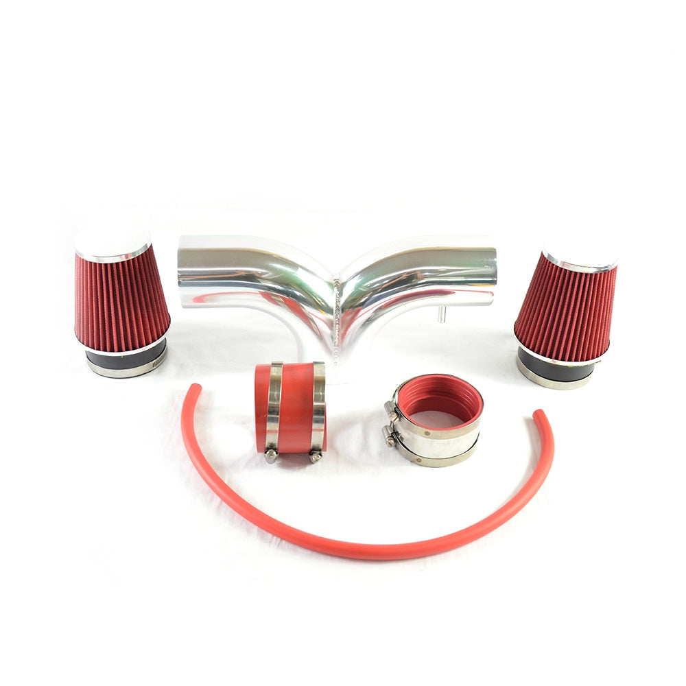 Double-barrelled Intake Pipe with Air Filter for Dodge/Jeep 1999-2004 V8 4.7L Red - Premium Automotive from Rapidvehicles - Just $80.99! Shop now at Rapidvehicles