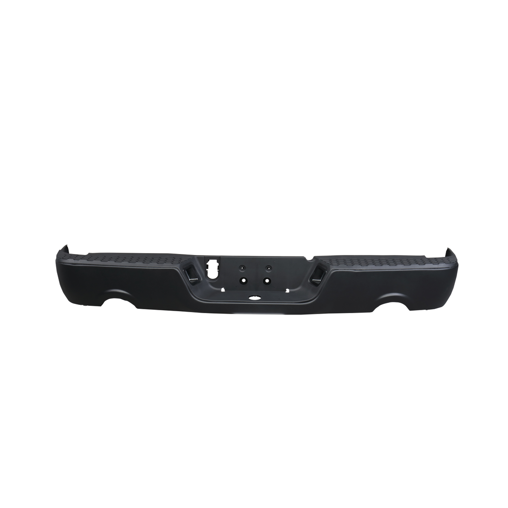 RAM 2009-2018 REAR BUMPER BLACK W/O Double Hole Rear Bumper Without Radar Hole, All Black - Premium Automotive from Rapidvehicles - Just $372.99! Shop now at Rapidvehicles