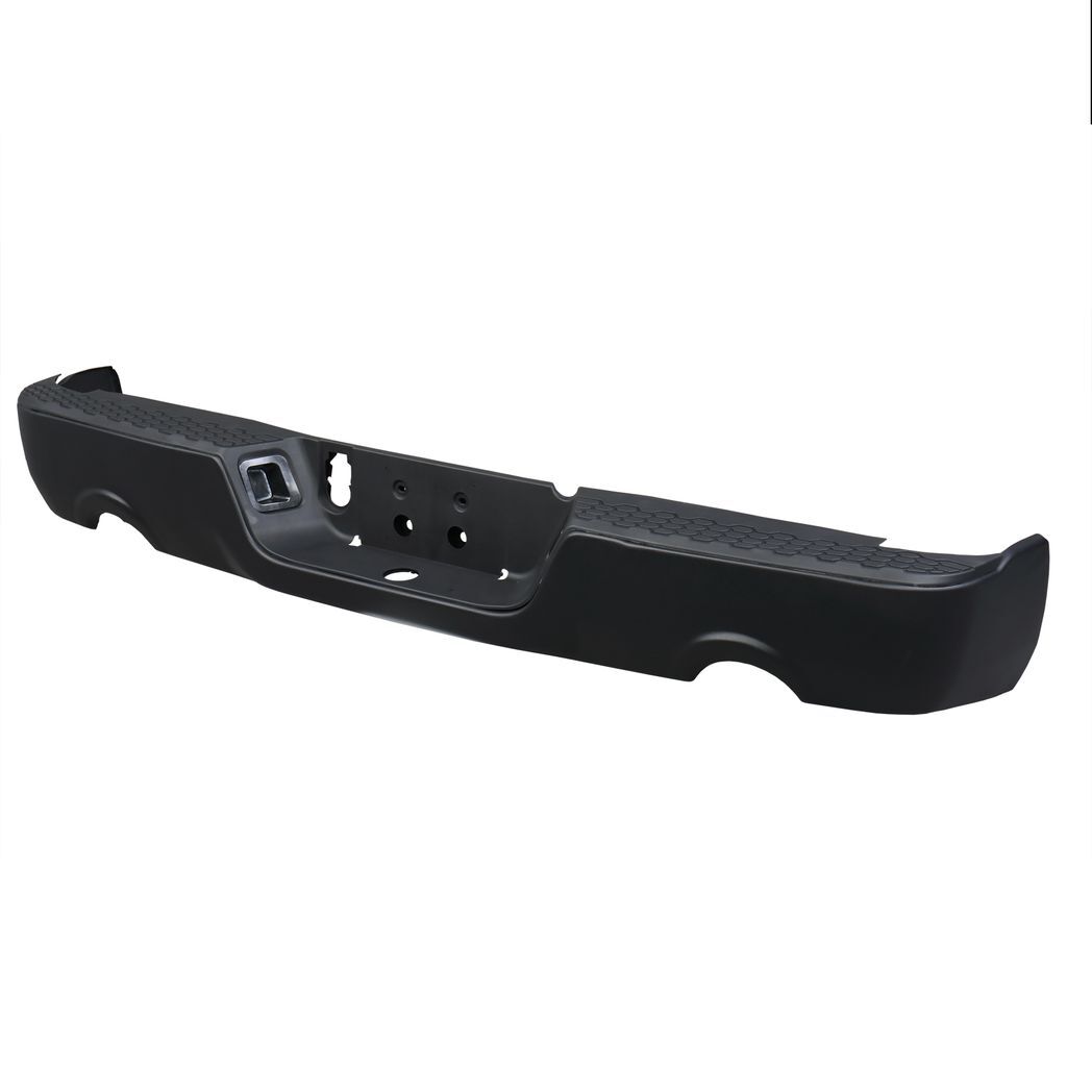 RAM 2009-2018 REAR BUMPER BLACK W/O Double Hole Rear Bumper Without Radar Hole, All Black - Premium Automotive from Rapidvehicles - Just $372.99! Shop now at Rapidvehicles