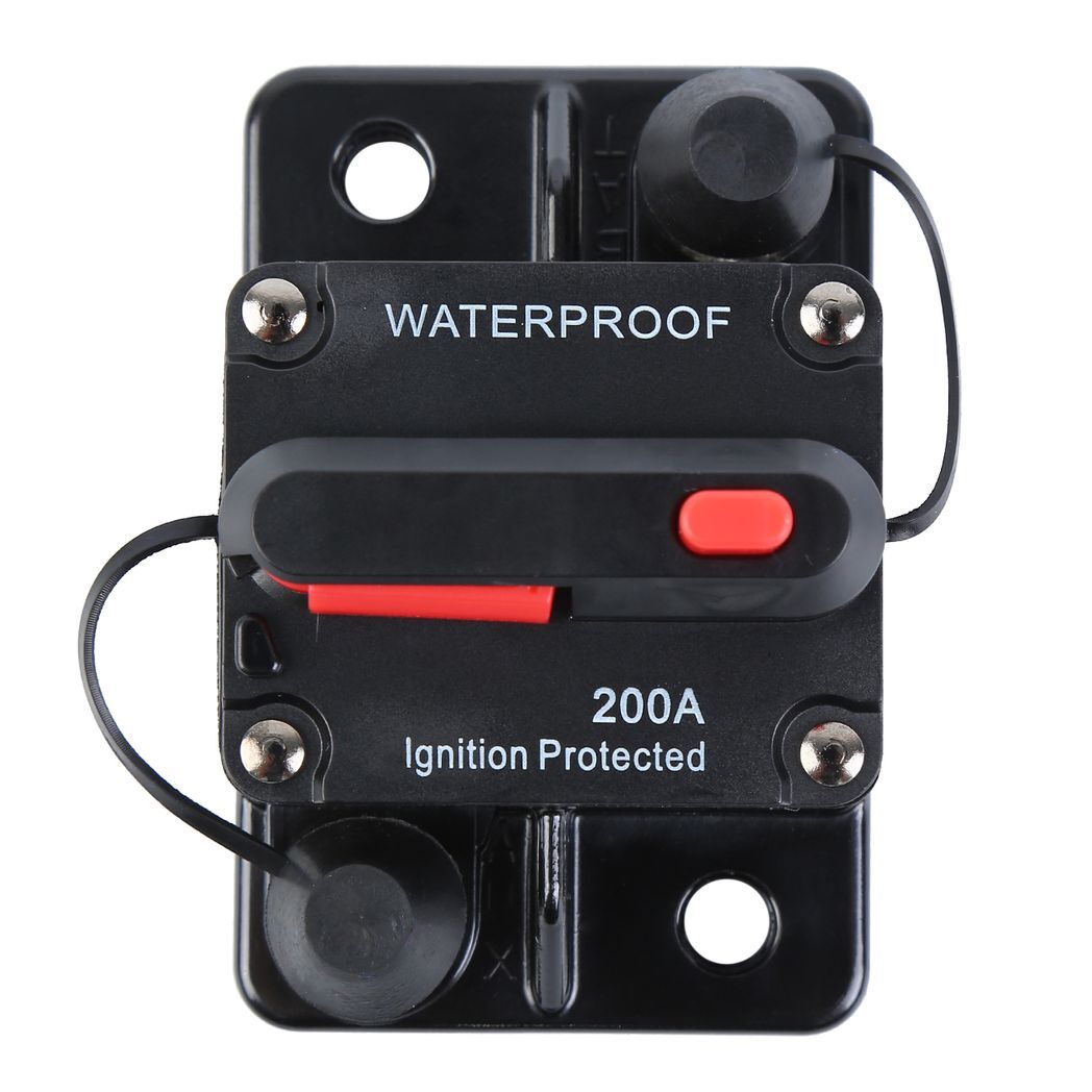 Circuit Breaker 12V-48V DC Waterproof with Manual Reset for Motor Auto Car Marine Boat Bike Stereo Audio (Surface Mount-200Amp) - Premium Automotive from Rapidvehicles - Just $17.99! Shop now at Rapidvehicles