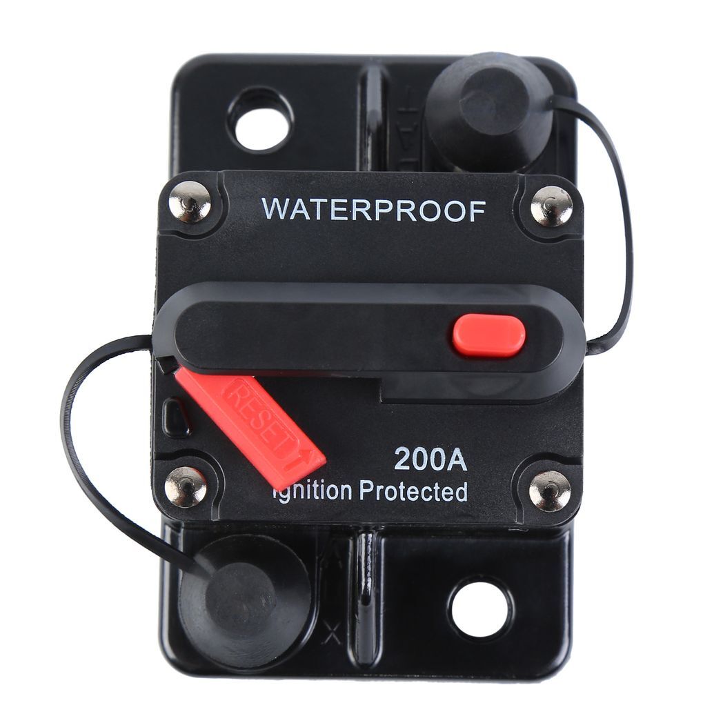 Circuit Breaker 12V-48V DC Waterproof with Manual Reset for Motor Auto Car Marine Boat Bike Stereo Audio (Surface Mount-200Amp) - Premium Automotive from Rapidvehicles - Just $17.99! Shop now at Rapidvehicles