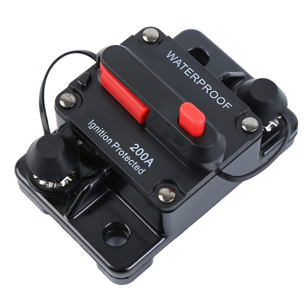 Circuit Breaker 12V-48V DC Waterproof with Manual Reset for Motor Auto Car Marine Boat Bike Stereo Audio (Surface Mount-200Amp) - Premium Automotive from Rapidvehicles - Just $17.99! Shop now at Rapidvehicles