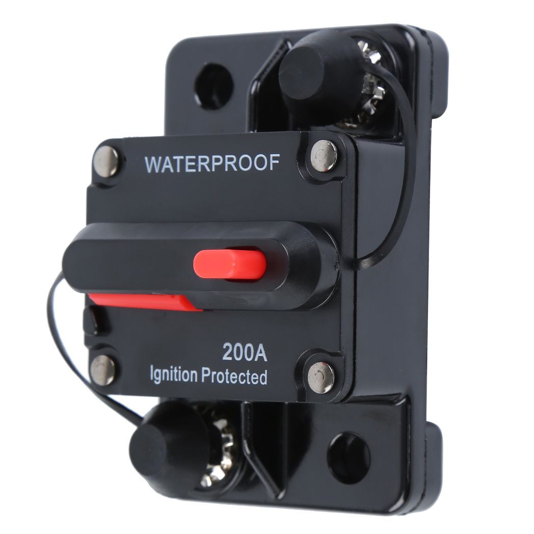 Circuit Breaker 12V-48V DC Waterproof with Manual Reset for Motor Auto Car Marine Boat Bike Stereo Audio (Surface Mount-200Amp) - Premium Automotive from Rapidvehicles - Just $17.99! Shop now at Rapidvehicles